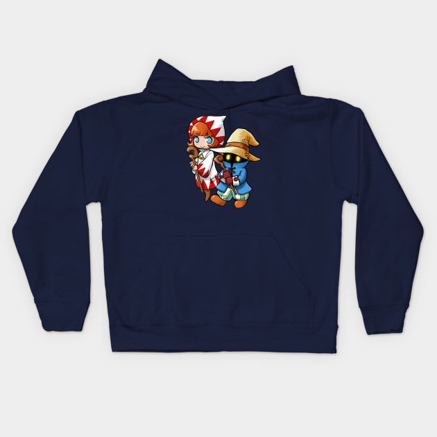 Black and White Mage Kids Hoodie by Studio Marimo